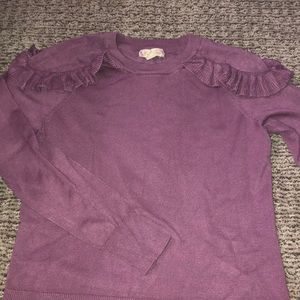 Purple long-sleeved shirt